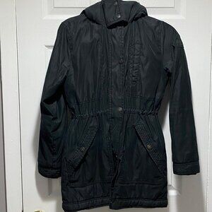 Abercrombie Kids Parka Style Hooded Jacket Size 13/14 Faux Fur Lined